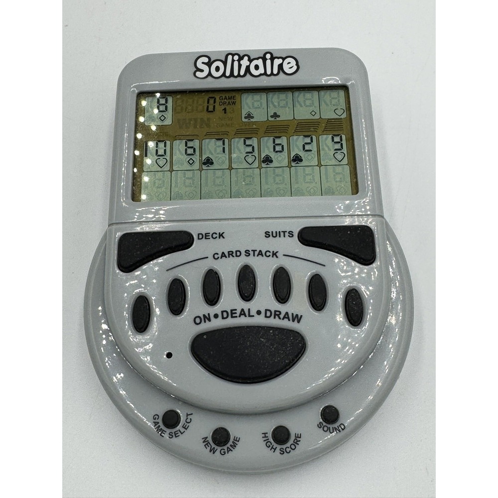 Solitaire Handheld Electronic Game Gray Portable Single Player Electronic Device